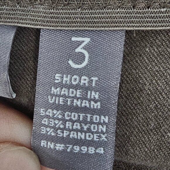 Chico's So Slimming Brown Straight Leg Pants Casual Cropped Stretch 3 (XL) - Picture 14 of 16